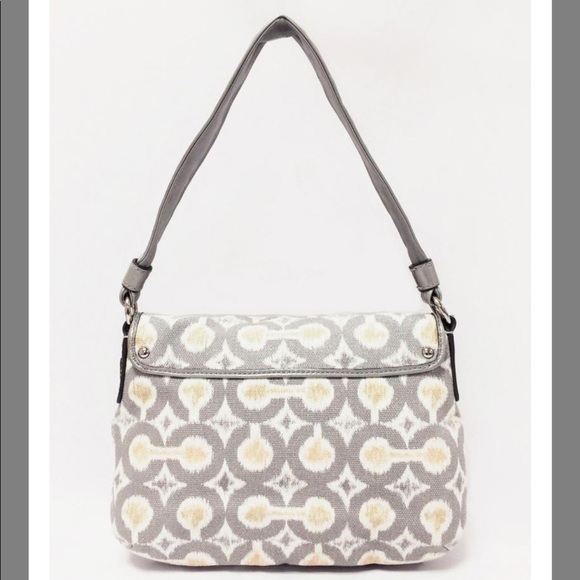 Coach Kristin Ikat Top Handle Pouch 45376 Gray Mul - Picture 3 of 4